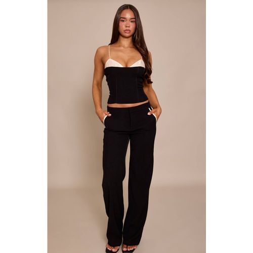 Black Pantalon Large Tailleur Tissé | Taille 42 - PrettyLittleThing - Modalova