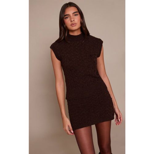Mini-jupe En Maille Bouclée Torsadée | Taille XS - PrettyLittleThing - Modalova