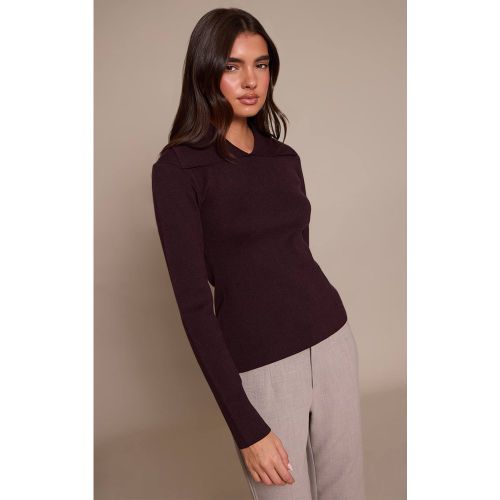 Synthétiquell Tricoté À Manches Longues Et Col Marin | Taille XS - PrettyLittleThing - Modalova
