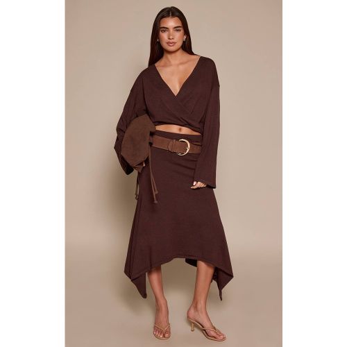 Jupe Tricotée Évasée À Godets | Taille XS - PrettyLittleThing - Modalova