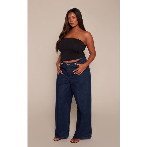 Jean Grande Taille Jambe Droite Taille Plongeante Devant | Taille 46 - PrettyLittleThing - Modalova