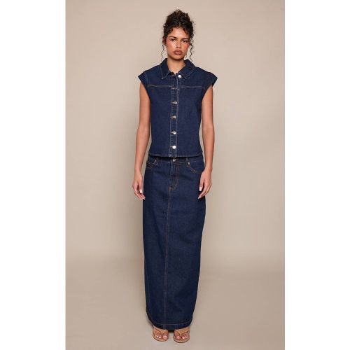 Jupe Longue En Denim Évasée | Taille 32 - PrettyLittleThing - Modalova