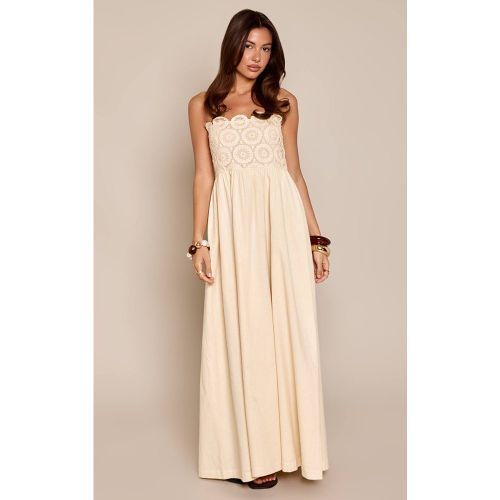 Lemon Robe Maxi Bandeau À Détails Brodés | Taille 42 - PrettyLittleThing - Modalova