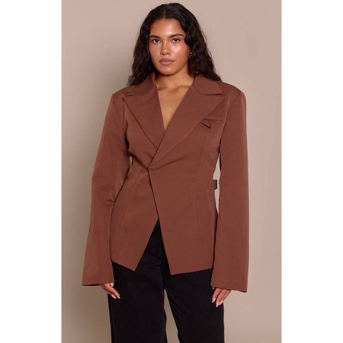 Blazer Ajusté Asymétrique Croisé Avec Taille Ajustable Shape | Taille 42 - PrettyLittleThing - Modalova