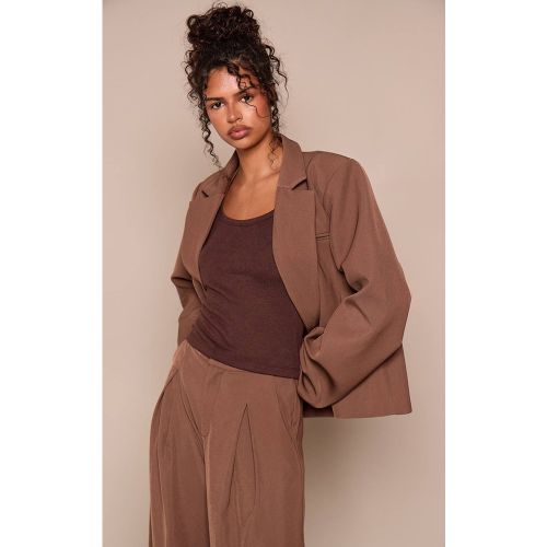 Brown Ensemble Coordonné Blazer Boxy Ajusté Champignon | Taille 42 - PrettyLittleThing - Modalova