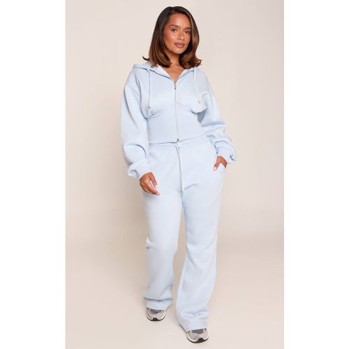 Blue Joggers Shape Soft À Jambe Droite Avec Lien À Nouer Devant | Taille 42 - PrettyLittleThing - Modalova