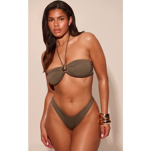 Olive Bas De Bikini Sculptant | Taille 46 - PrettyLittleThing - Modalova