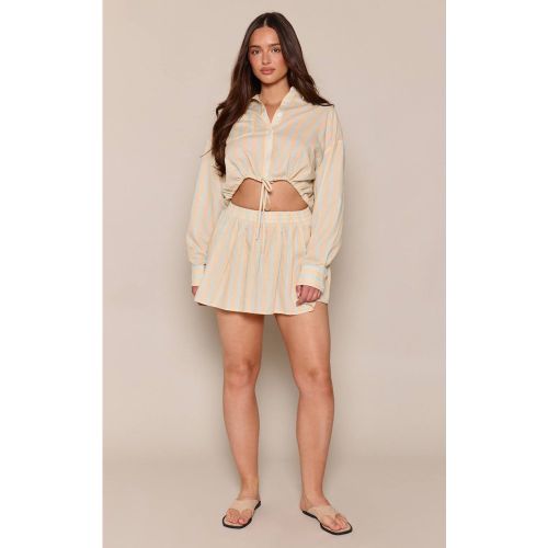 Yellow Jupe Mini Plissée À Rayures Multicolores Shape - Ensemble Coordonné | Taille 42 - PrettyLittleThing - Modalova