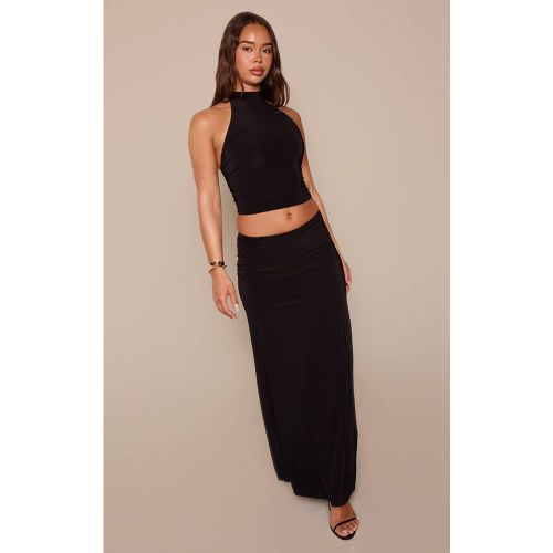 Black Jupe Maxi Portefeuille En Jersey Fluide Coordonné | Taille 38 - PrettyLittleThing - Modalova