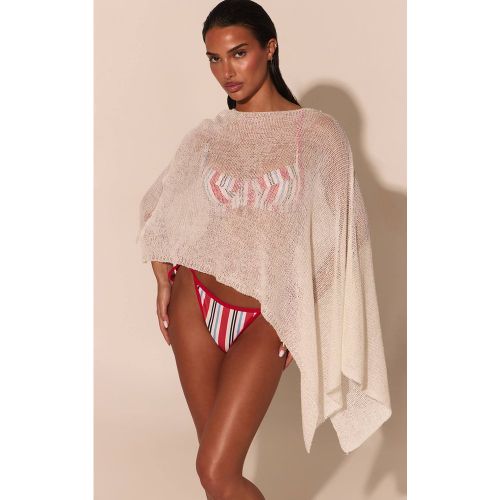 White Haut De Plage Châle En Maille Ajourée | Taille XS - PrettyLittleThing - Modalova