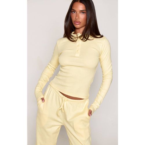 Lemon Haut De Pyjama Côtelé À Manches Longues Avec Boutonnage | Taille Medium - PrettyLittleThing - Modalova
