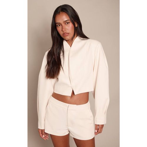 Cream Ensemble Coordonné Short Cocon Ajusté | Taille 42 - PrettyLittleThing - Modalova