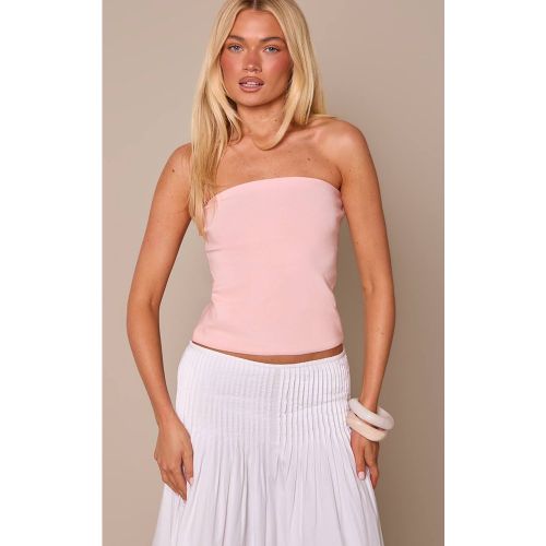 White Bandeau Rose En Tissu Extensible Tissé | Taille 42 - PrettyLittleThing - Modalova