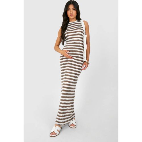Robe de plage maxi en crochet sans manches pour maternité | Taille 44 - boohoo - Modalova