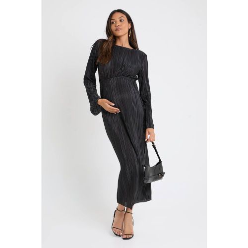 Robe Midaxi Plissée à Manches Chauve-Souris de Maternité | Taille 44 - boohoo - Modalova