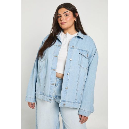 Veste En Jean Oversize Grande Taille | Taille 46 - boohoo - Modalova