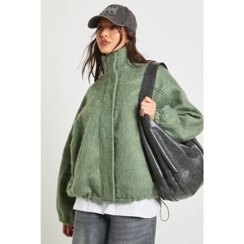 Veste Bomber Aspect Laine Texturée | Taille 44 - boohoo - Modalova