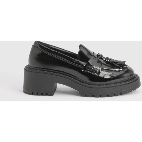 Mocassin À Pompons Semelle Épaisse Coupe Large | Taille 40 - boohoo - Modalova
