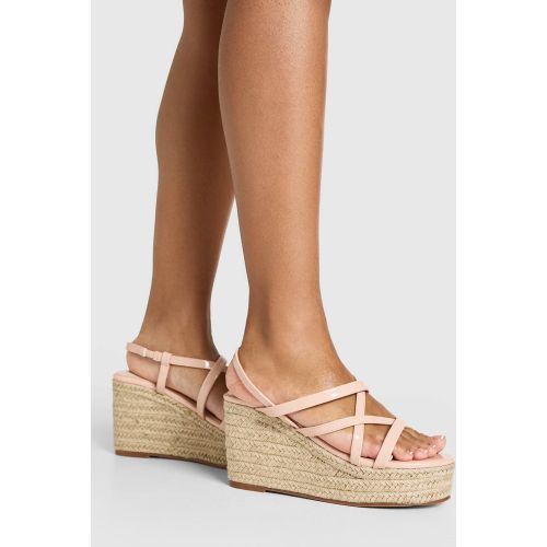 Sandales Compensées À Brides Ouvertes | Taille 41 - boohoo - Modalova