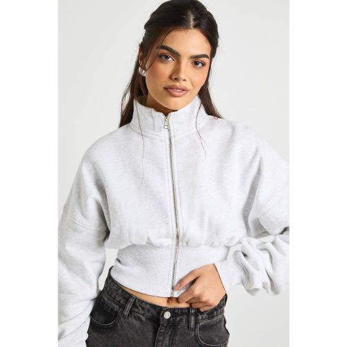 Veste Zippée Col Montant Taille Cintrée | Taille Medium - boohoo - Modalova