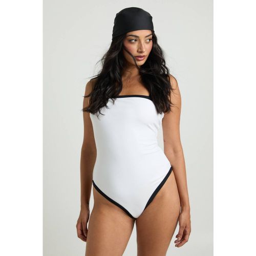 Maillot De Bain Gainant À Encolure Carrée Contrastée | Taille 42 - boohoo - Modalova