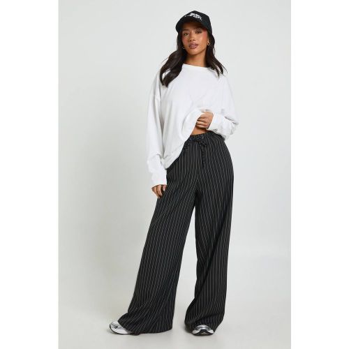 Pantalon Large à Rayures avec Cordon de Serrage Petite Taille | Taille 44 - boohoo - Modalova