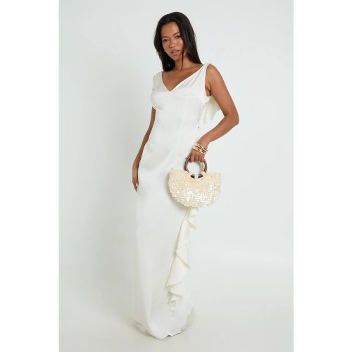 Robe Nuisette Satinée Mate À Volant Au Dos | Taille 42 - boohoo - Modalova