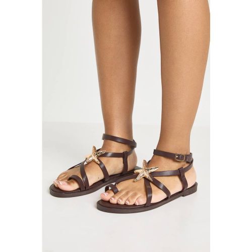 Sandales À Bride Entre Les Orteils Avec Ornements Étoiles De Mer | Taille 41 - boohoo - Modalova