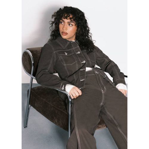 Veste En Jean À Taille Cintrée | Taille 44 - boohoo - Modalova