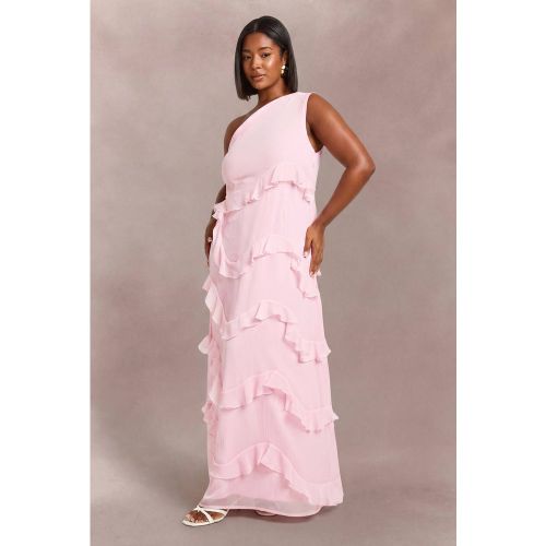 Robe Maxi Asymétrique En Mousseline Grande Taille | Taille 44 - boohoo - Modalova