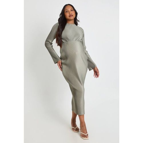 Robe Midaxi De Maternité Plissée À Manches Chauve-souris | Taille 46 - boohoo - Modalova