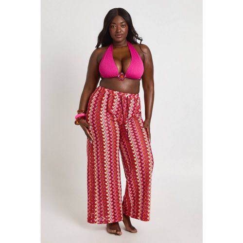Pantalon De Plage Large En Maille Grande Taille | Taille 56 - boohoo - Modalova