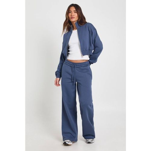 Ensemble De Jogging Sweat-shirt Ajusté Col Cheminée Et Pantalon Droit | Taille Medium - boohoo - Modalova