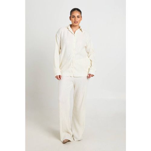 Pantalon Plissé Grande Taille | Taille 48 - boohoo - Modalova