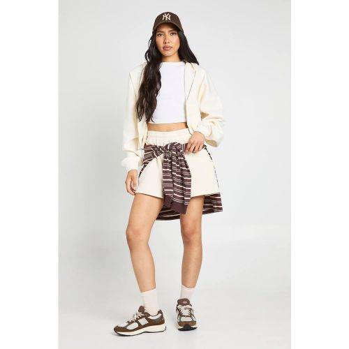 Short De Jogging Taille Haute Coupe Tall Avec Cordon De Serrage Interne | Taille Medium - boohoo - Modalova