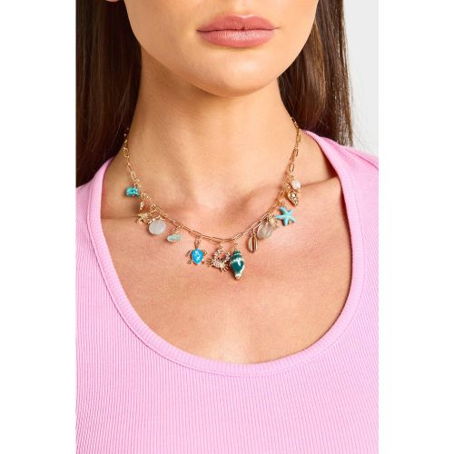 Collier À Breloques Détaillées Océan Turquoise - boohoo - Modalova