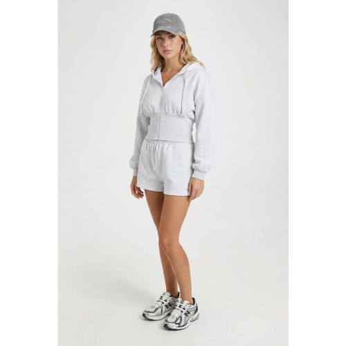 Ensemble De Survêtement Court À Casynthétiqueche Zippé Avec Taille Cintrée | Taille XS - boohoo - Modalova
