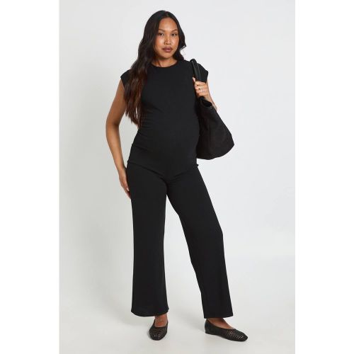 Combinaison De Maternité À Taille Froncée Et Jambes Larges | Taille 44 - boohoo - Modalova