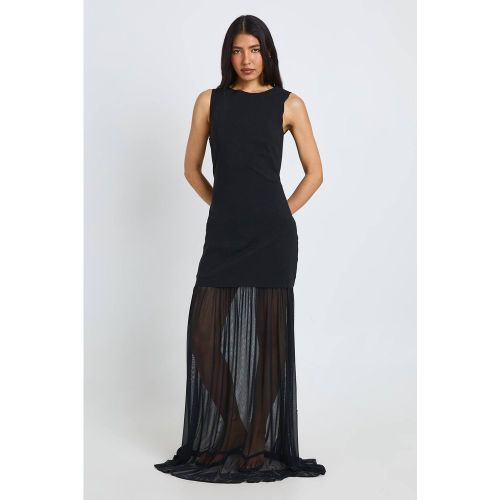 Robe Maxi Sans Manches Grande Taille Avec Ourlet Transparent | Taille 42 - boohoo - Modalova