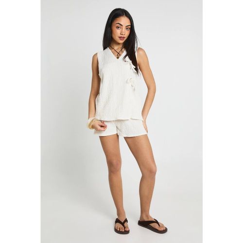 Short Évasé Texturé | Taille 44 - boohoo - Modalova