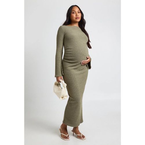 Robe Midi De Maternité À Encolure Bardot | Taille 46 - boohoo - Modalova