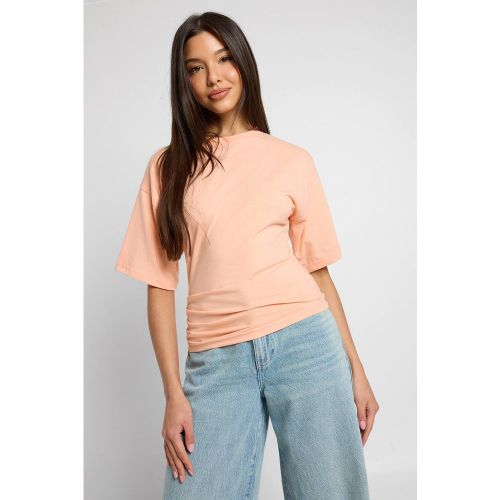 T-shirt À Manches Courtes Avec Taille Froncée | Taille 38 - boohoo - Modalova