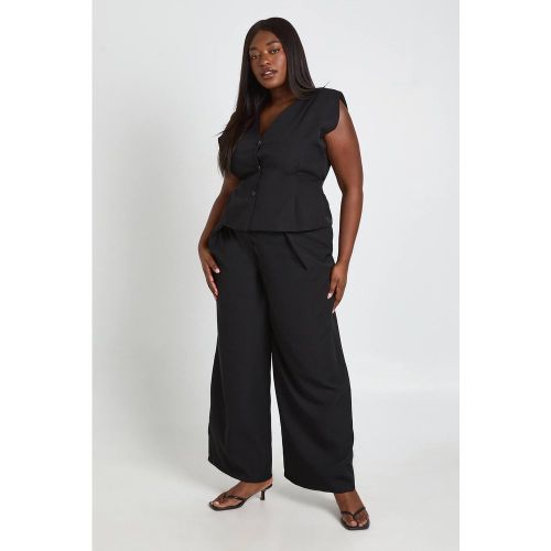 Pantalon Large À Pinces Frontales Extrêmes Grande Taille | Taille 48 - boohoo - Modalova