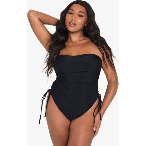 Plus Maillot de Bain Essentials Gainant avec Fronces pour le Ventre | Taille 54 - boohoo - Modalova