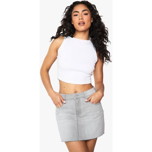 Jupe mini en denim | Taille 44 - boohoo - Modalova
