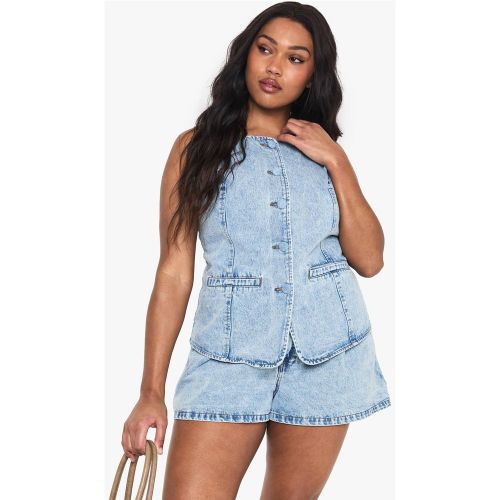 Plus Denim Mom Short | Taille 48 - boohoo - Modalova