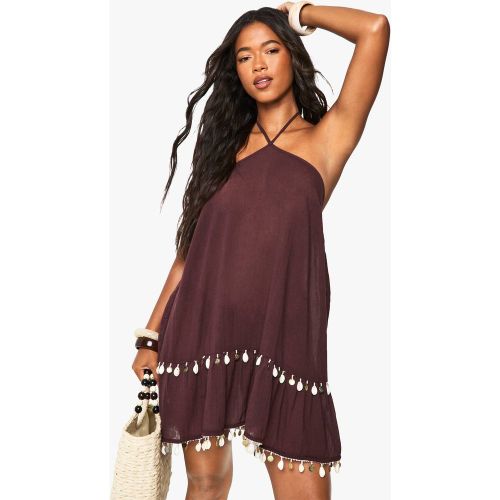 Robe De Plage Ornée De Coquillages | Taille Medium - boohoo - Modalova