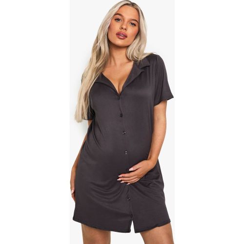 Maternité Nuisette Boutonnée à Col Classique | Taille 40 - boohoo - Modalova