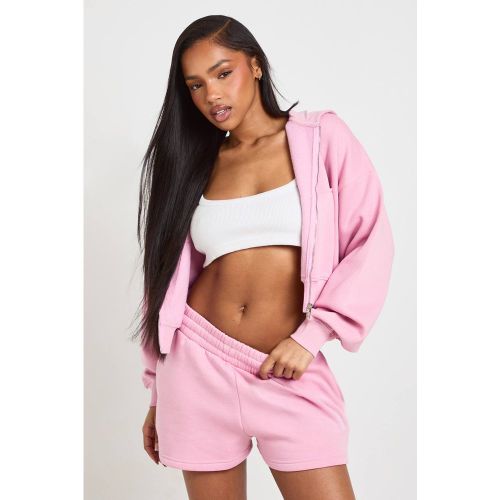 Short de survêtement taille haute avec cordon de serrage interne | Taille Large - boohoo - Modalova