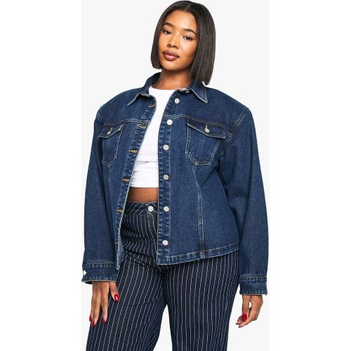 Veste en denim avec détails d'épaulettes | Taille 46 - boohoo - Modalova